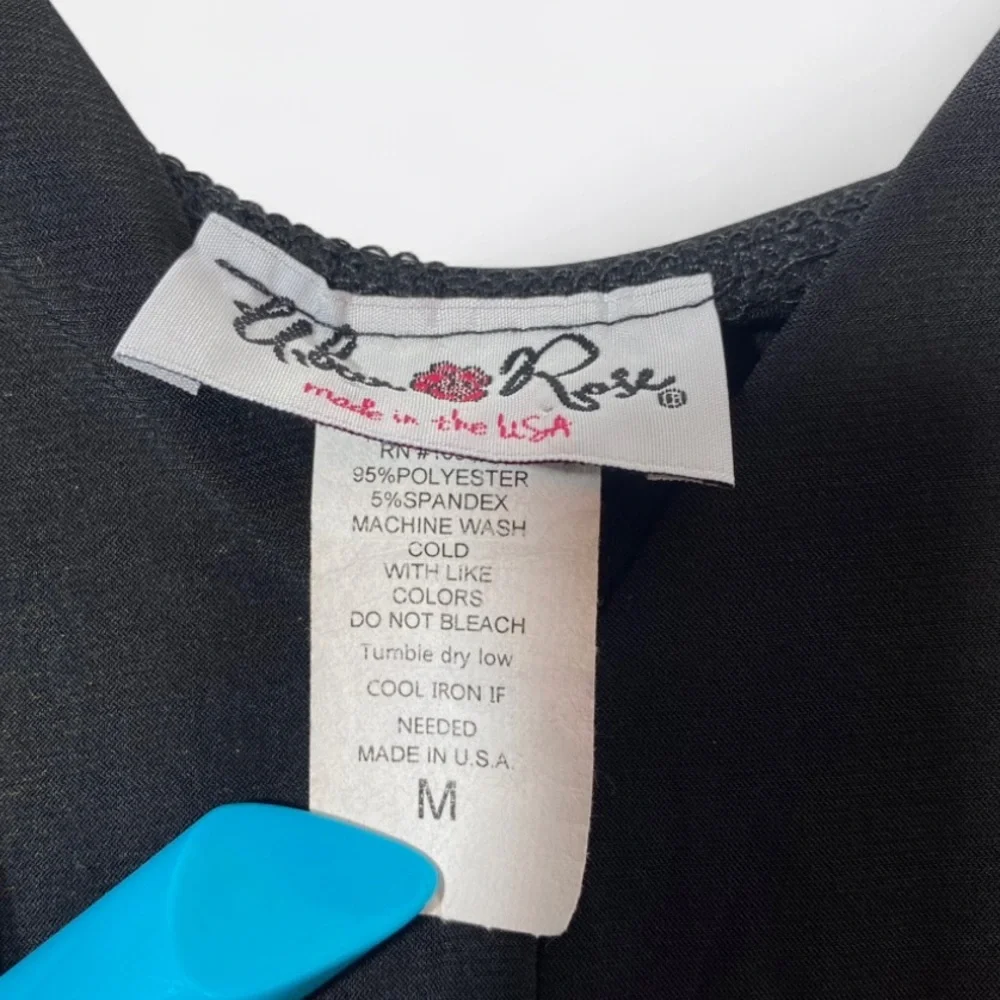 Urban Rose Asymmetrical Black Spaghetti Strap Dress Juniors Size Medium